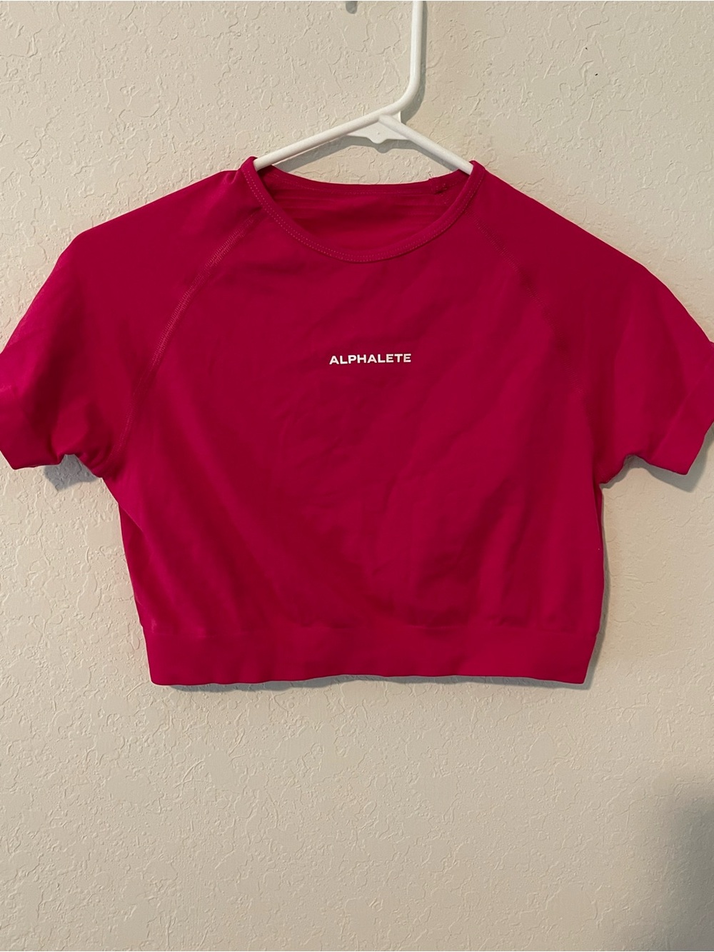 Alphalete Hot Pink Crop Tee